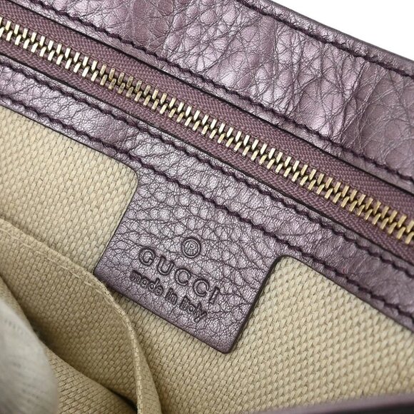 Gucci Metallic Purple Soho Chain Shoulder Bag - Picture 9 of 11